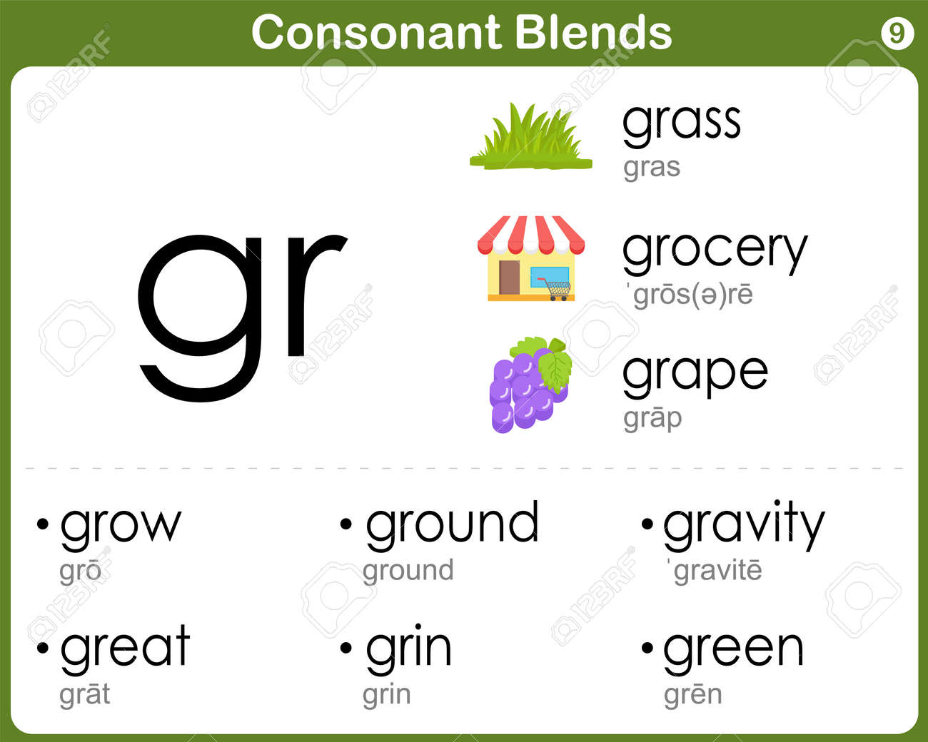 Worksheet Consonant Blends Worksheets For Kindergarten consonant blends worksheet for kids royalty free cliparts vectors stock vector 36646116