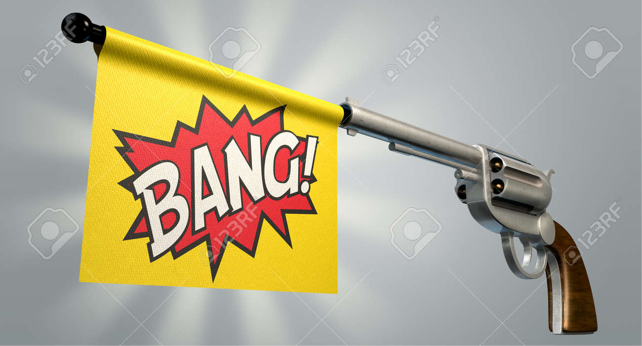 31285043-A-six-shooter-gun-with-a-flag-c
