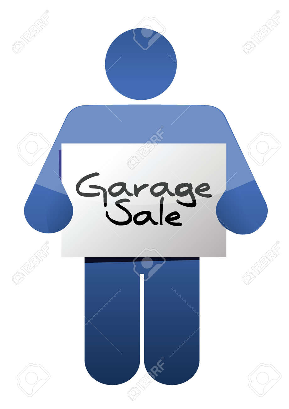 Garage sale sign illustration design over a white background ...
