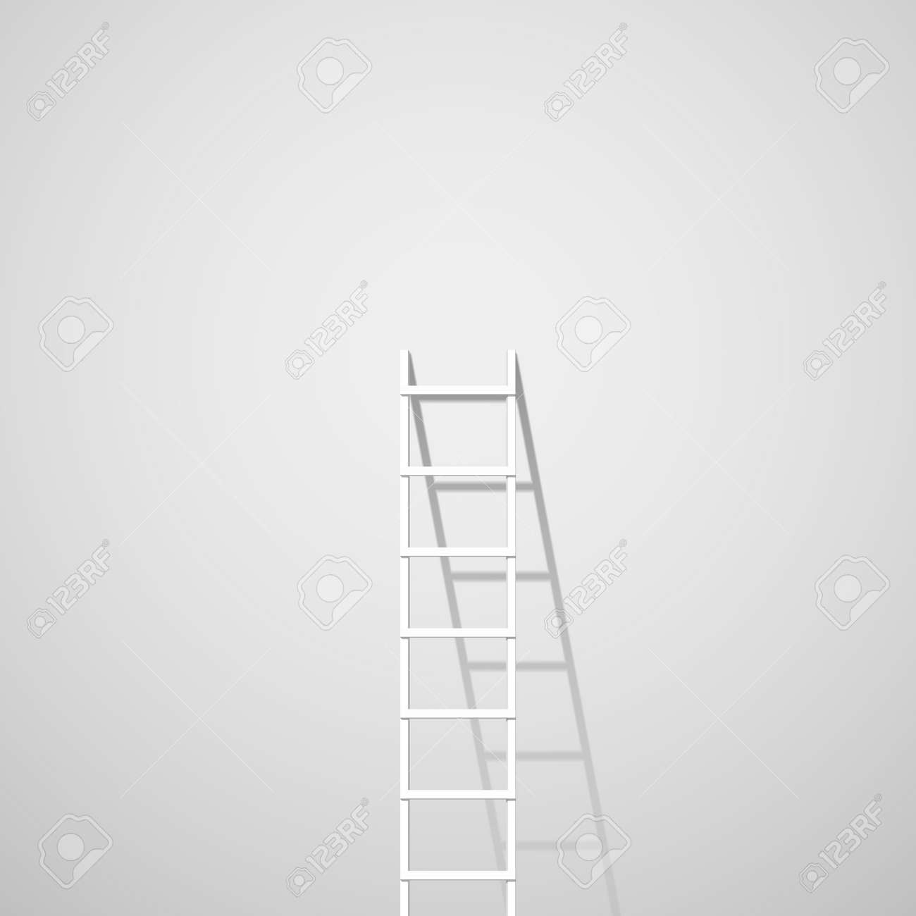 Witte ladder tegen muur royalty vrije cliparts, vectoren, en stock ...
