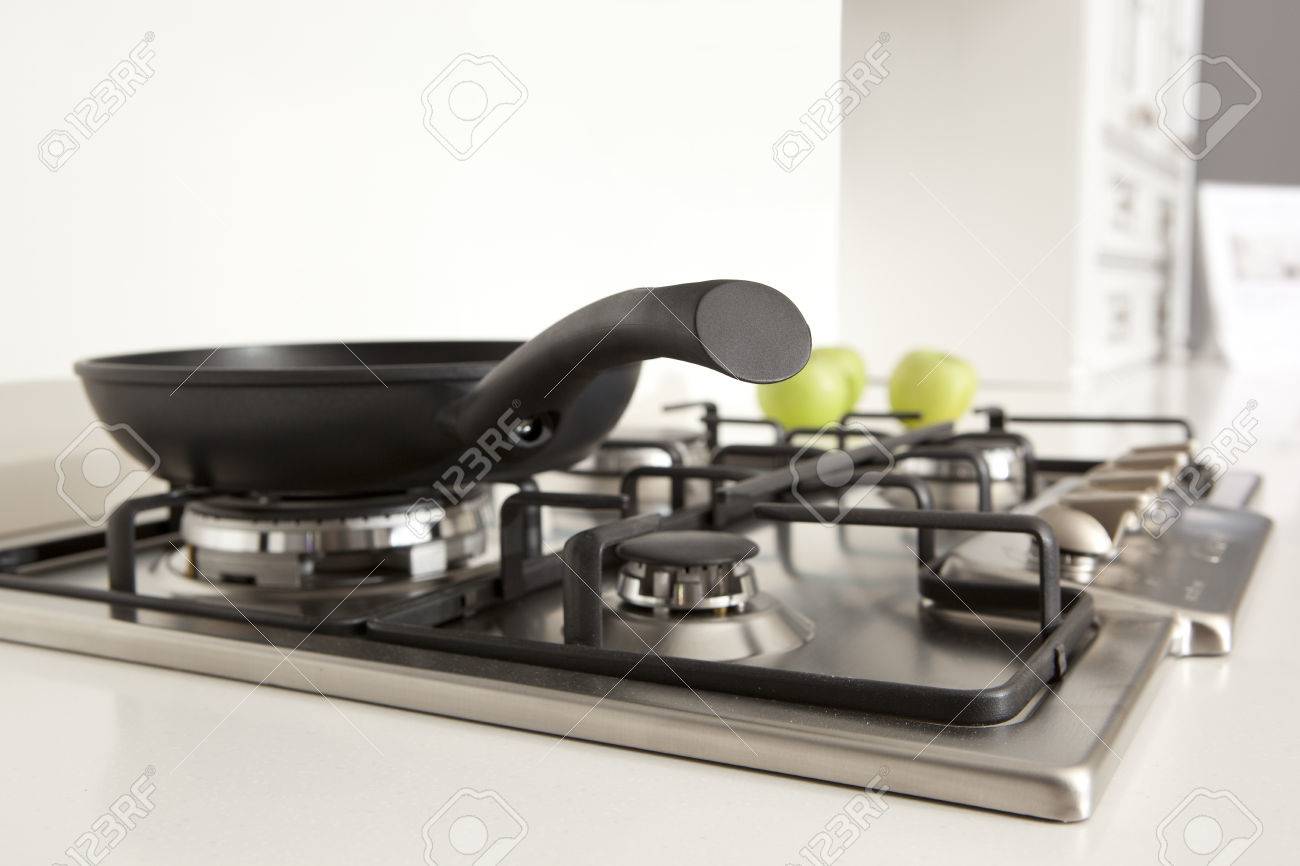 Modern Kitchen Gas Stove In The Stock Photo Picture And Modern Kitchen Gas Stove In The Stock Photo 63187619