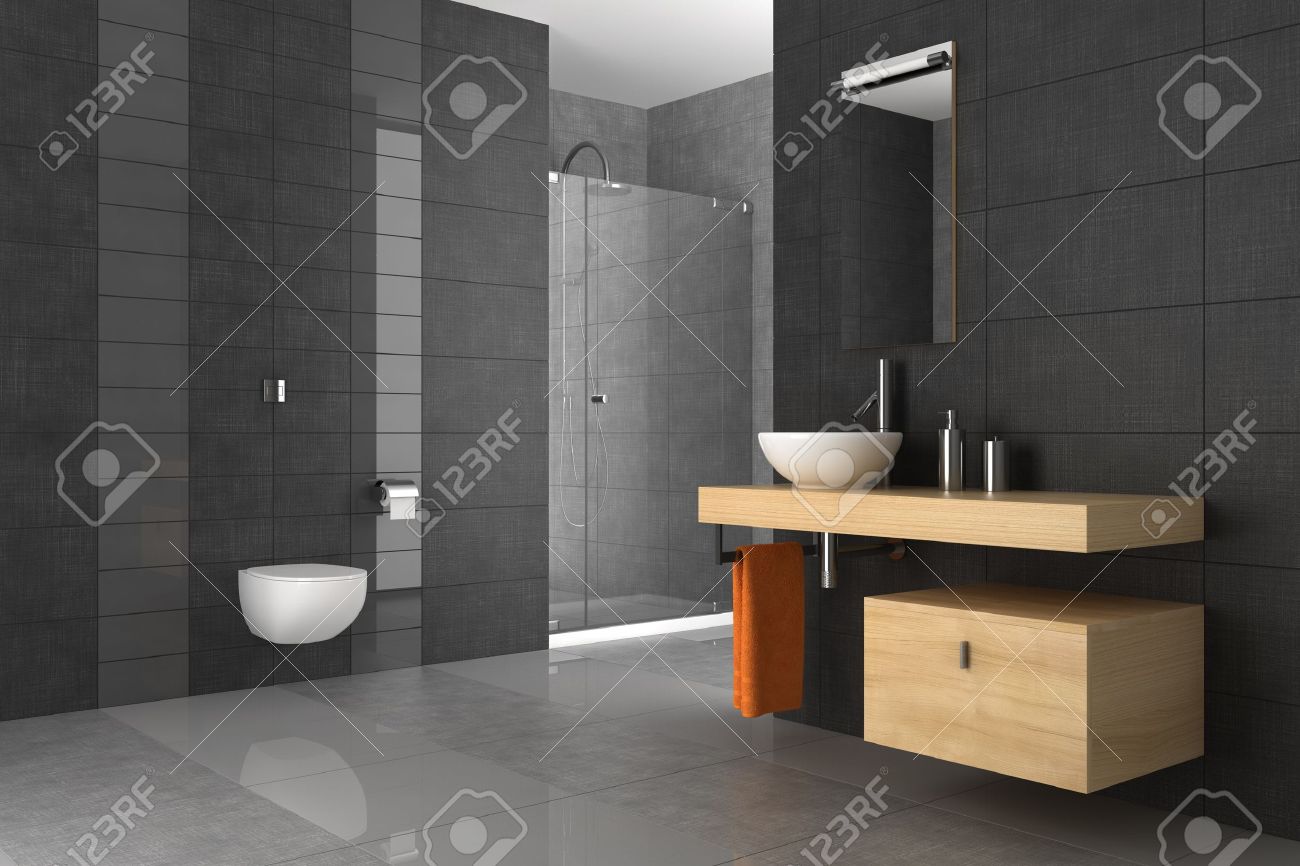 Geflieste bad mit holzmöbel lizenzfreie fotos, bilder und stock ...