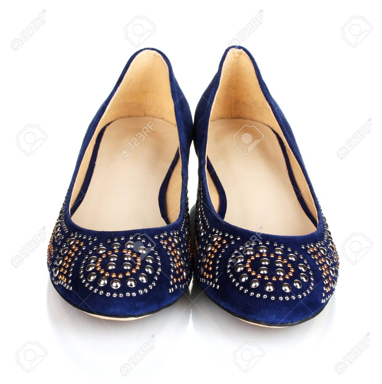 Suede Women's Blue Stiletto Heel Pointed Toe Pumps Heels Shoes