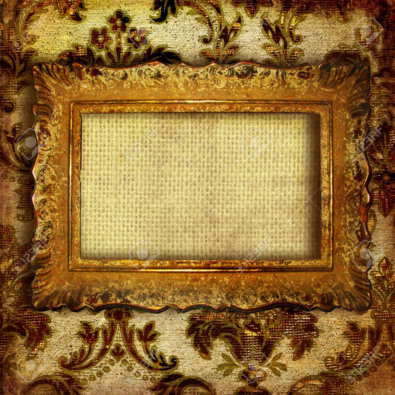 Retro background with antique frame stock photo, picture and ...