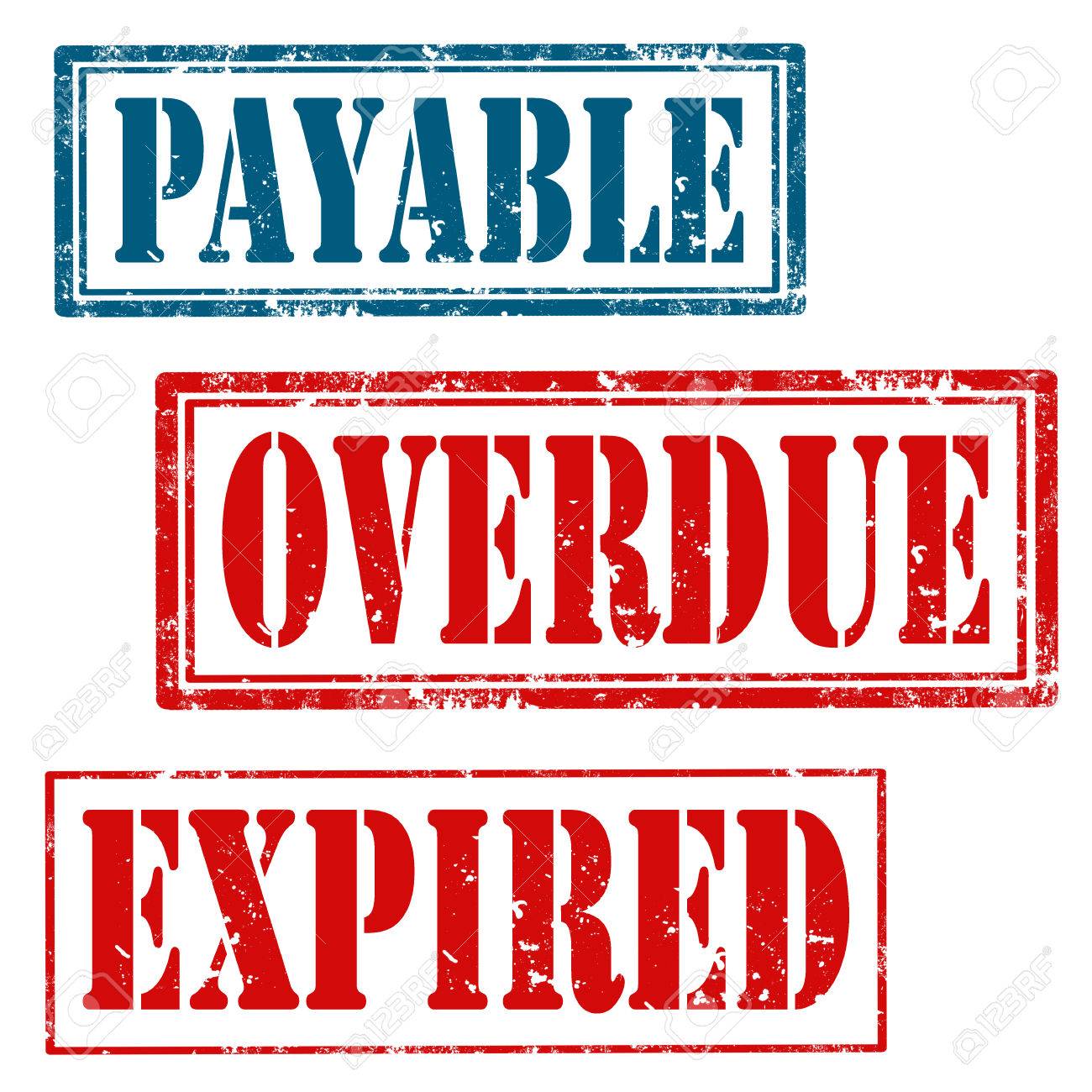 set of grunge rubber stamps with text payable overdue and expired set of grunge rubber stamps with text payable overdue and expired