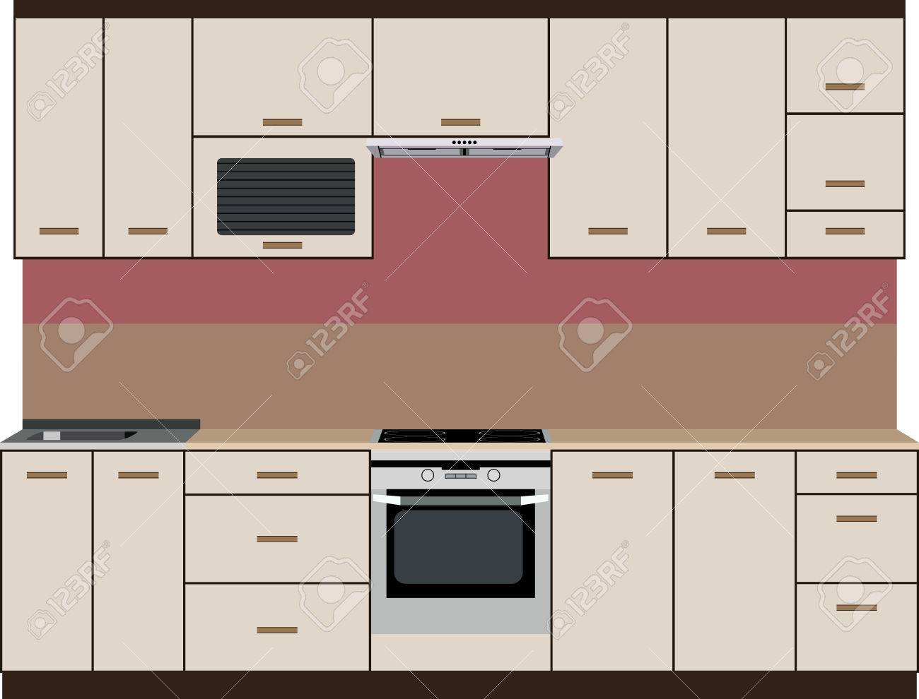 painted front kitchen with stove, cabinets and sink royalty free painted front kitchen with stove, cabinets and sink royalty free