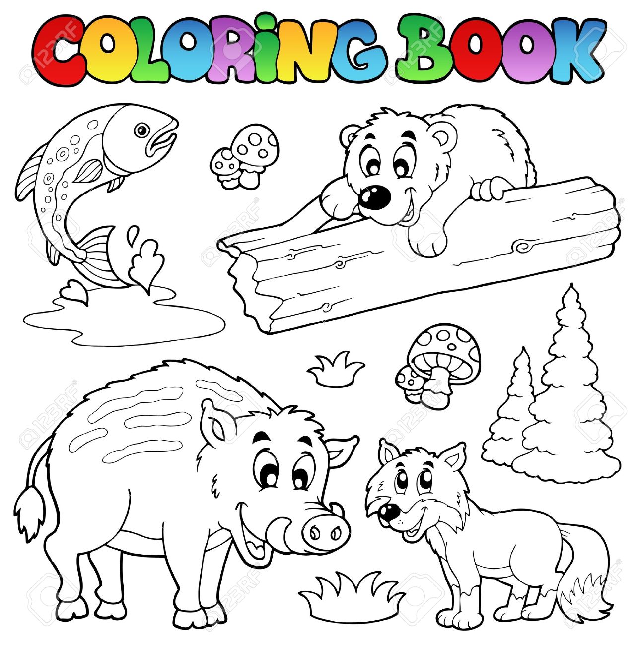 free woodland animal coloring pages with woodland animals coloring pages