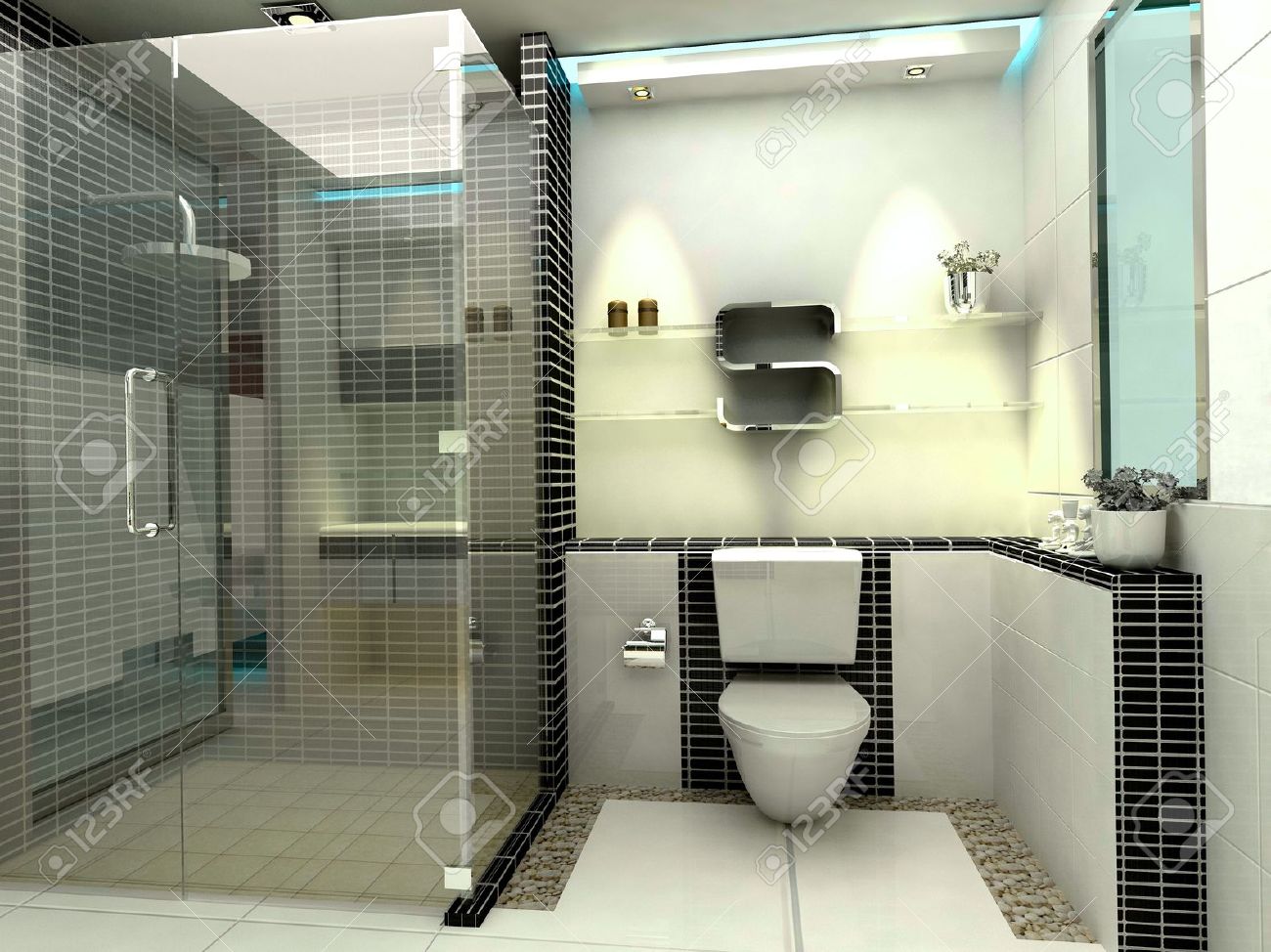 Luxury modern bathroom stock photo, picture and royalty free image ...