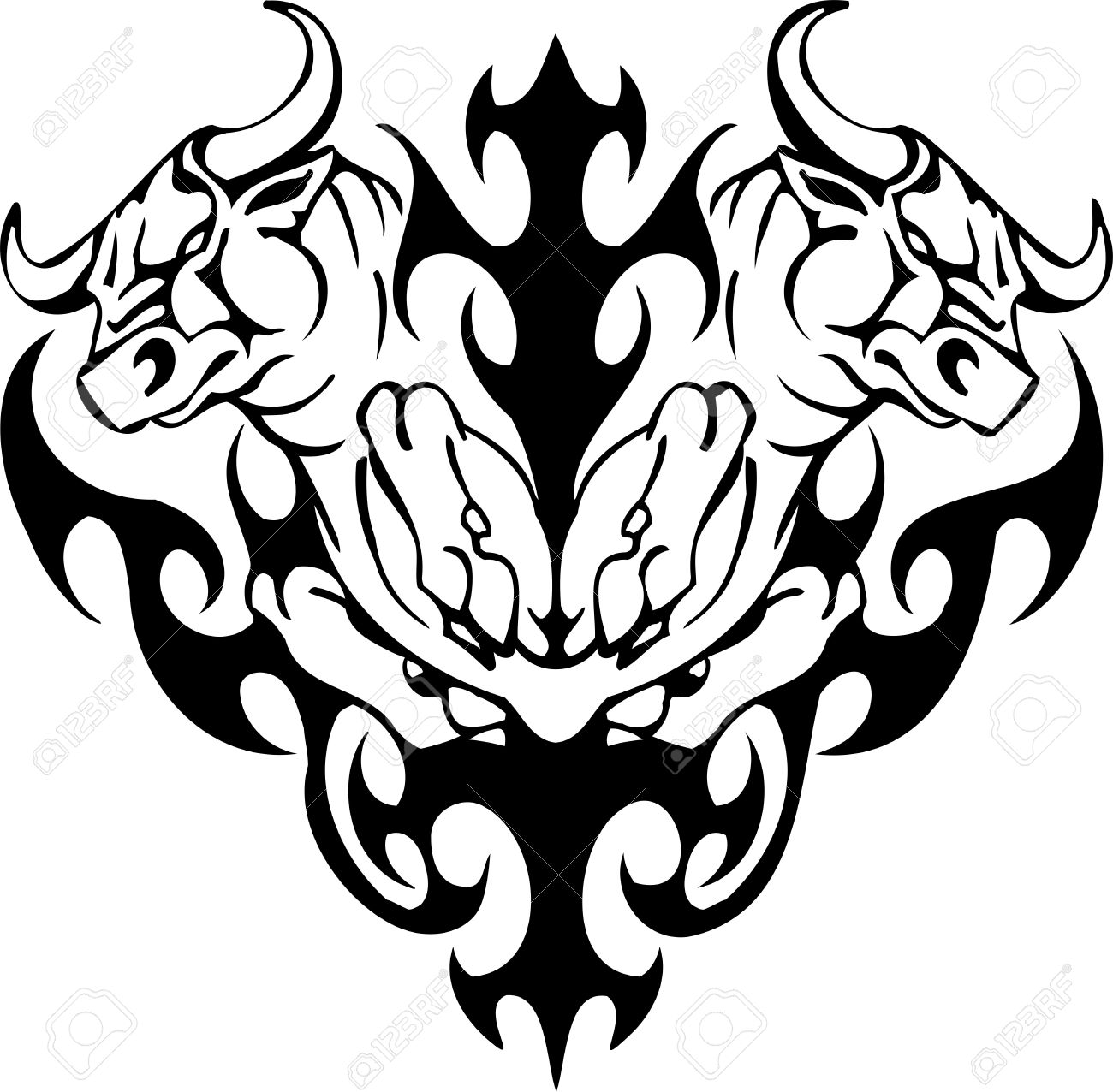 Bull Tattoos Tattoos Tribal
