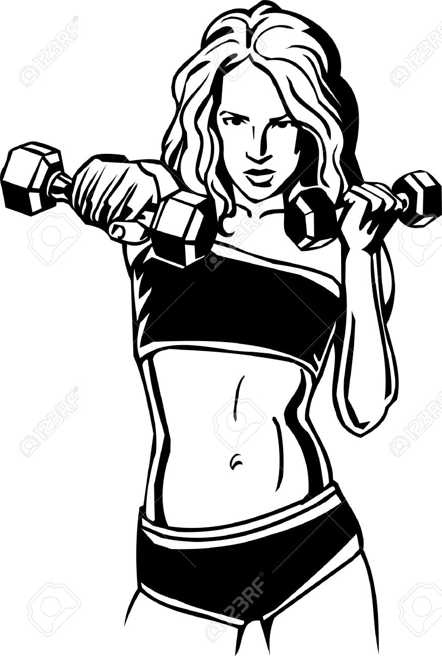 Fit Women Gym Art Fitness Art