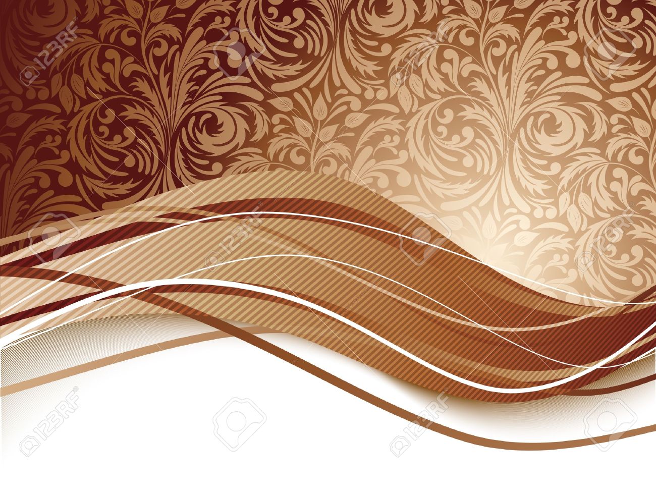 Bloemen achtergrond in bruine kleur chocolate illustratie royalty ... Kleur ontwerp bruine