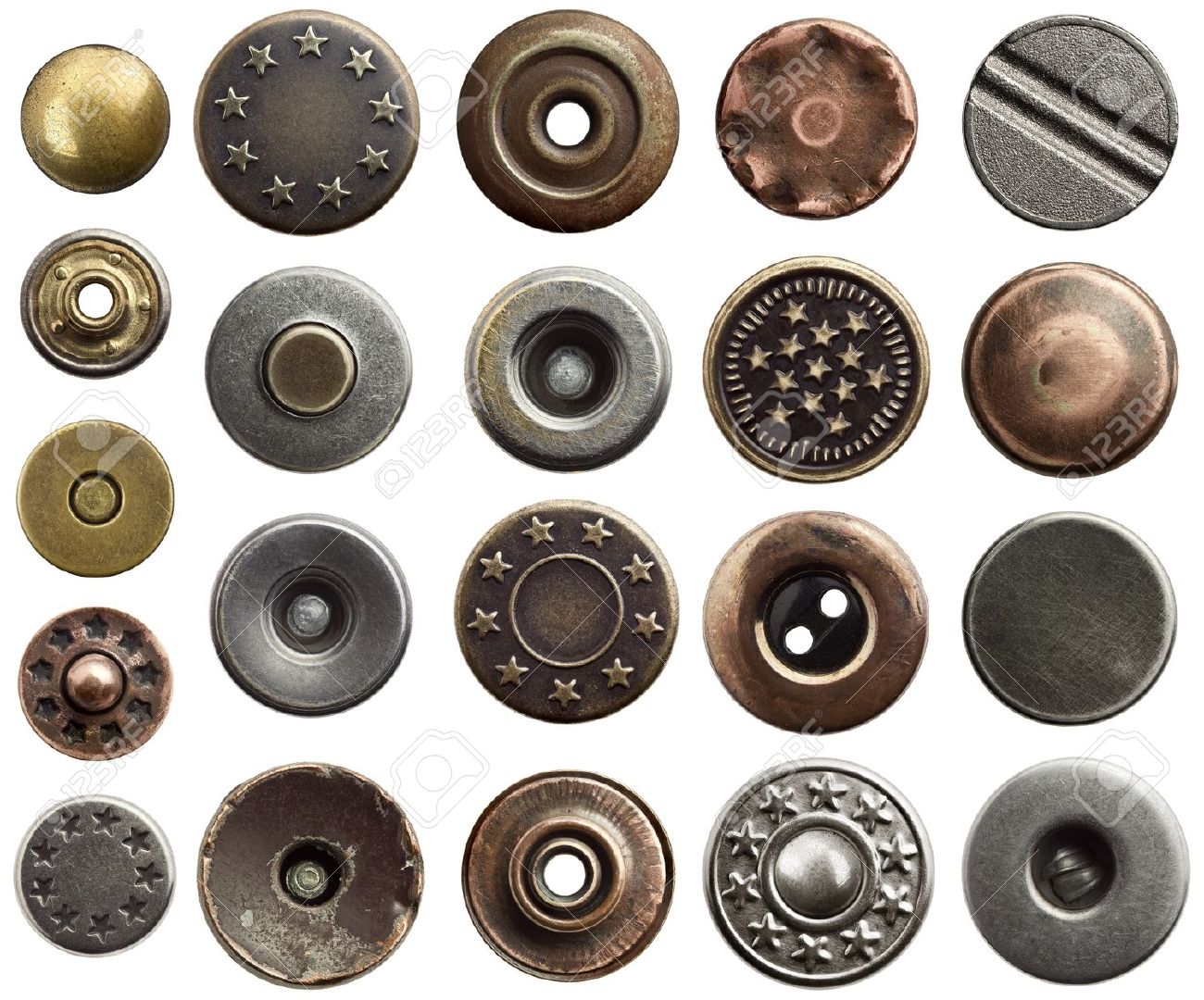 Rivets Jeans Button Antique Buttons