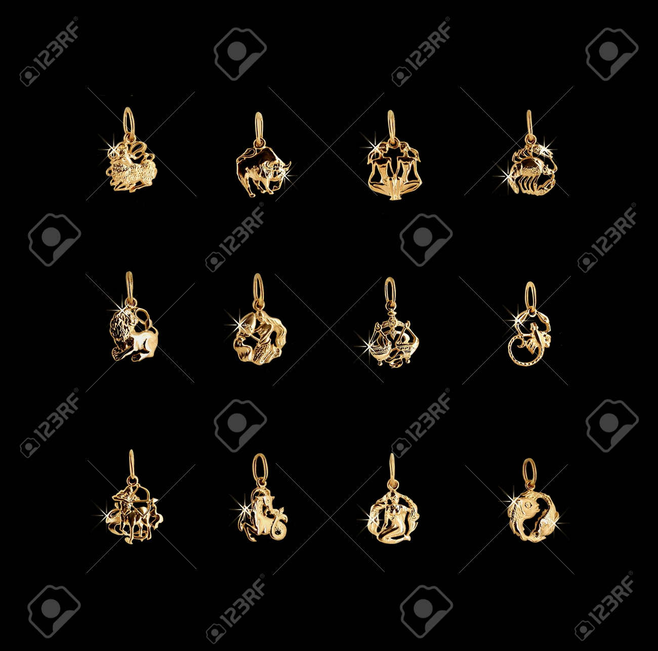 Gold symbols on jewelry Gold symbols on jewelry