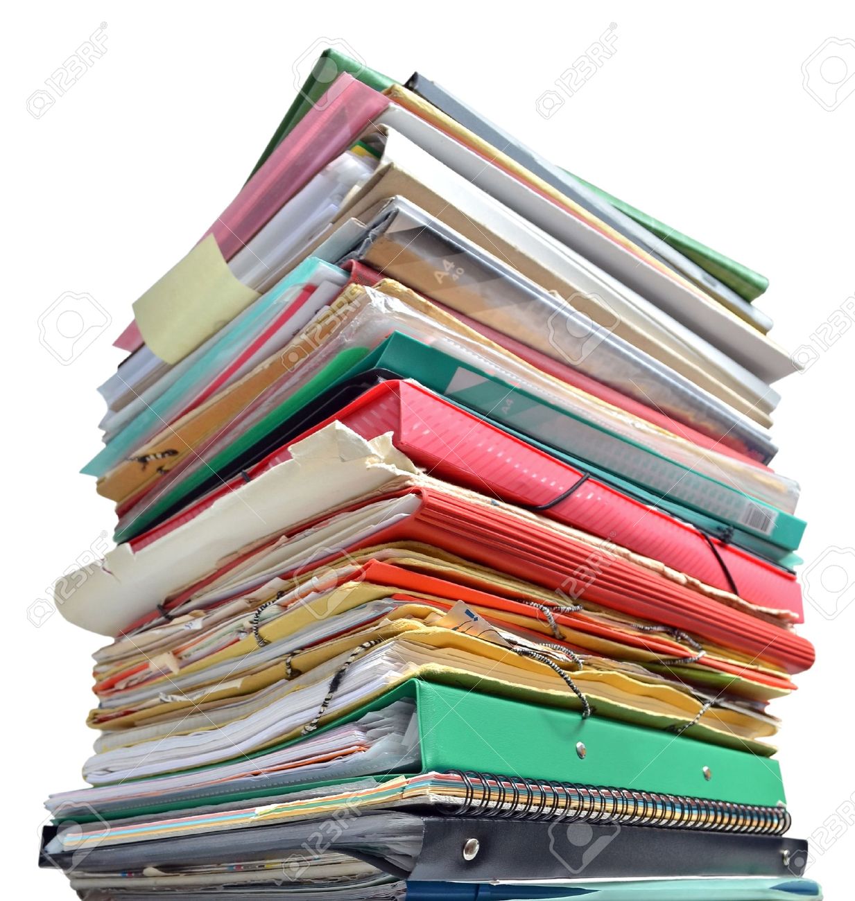 13815630-Stack-of-folders-isolated-on-wh