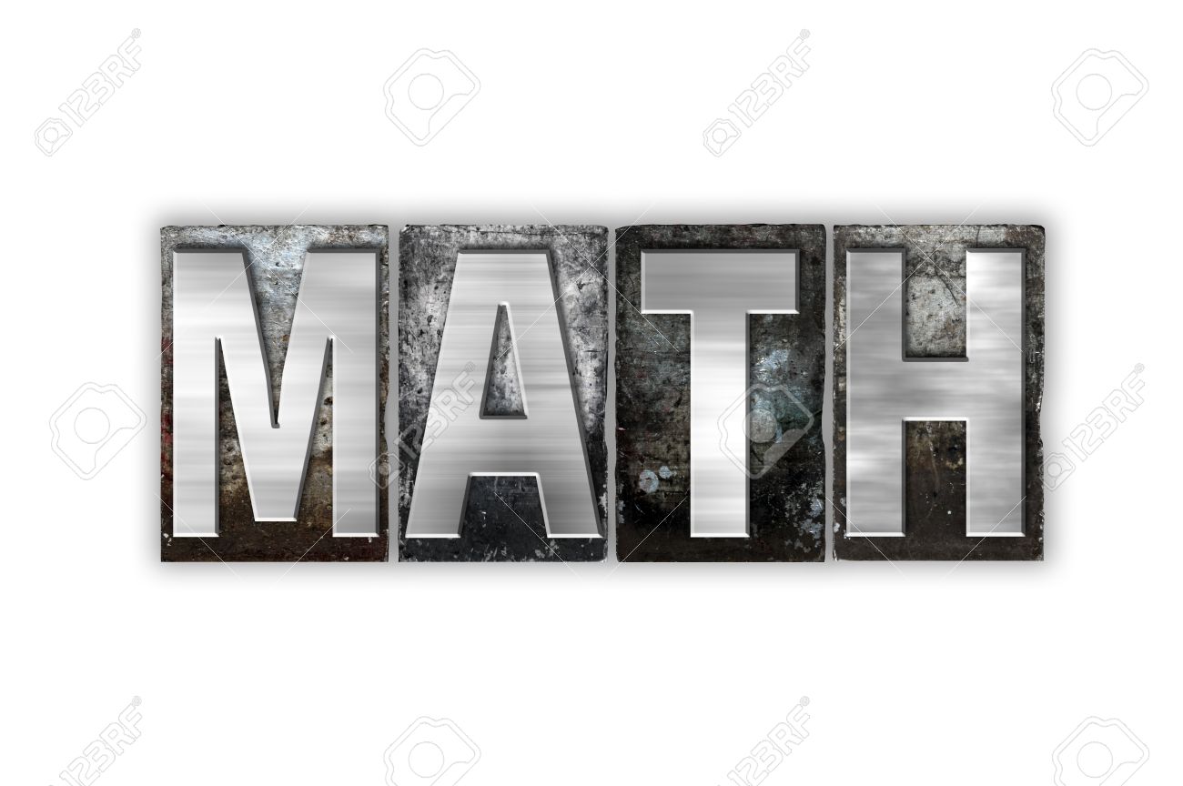 Worksheet Word Math the word math written in vintage metal letterpress type isolated stock photo on a white background