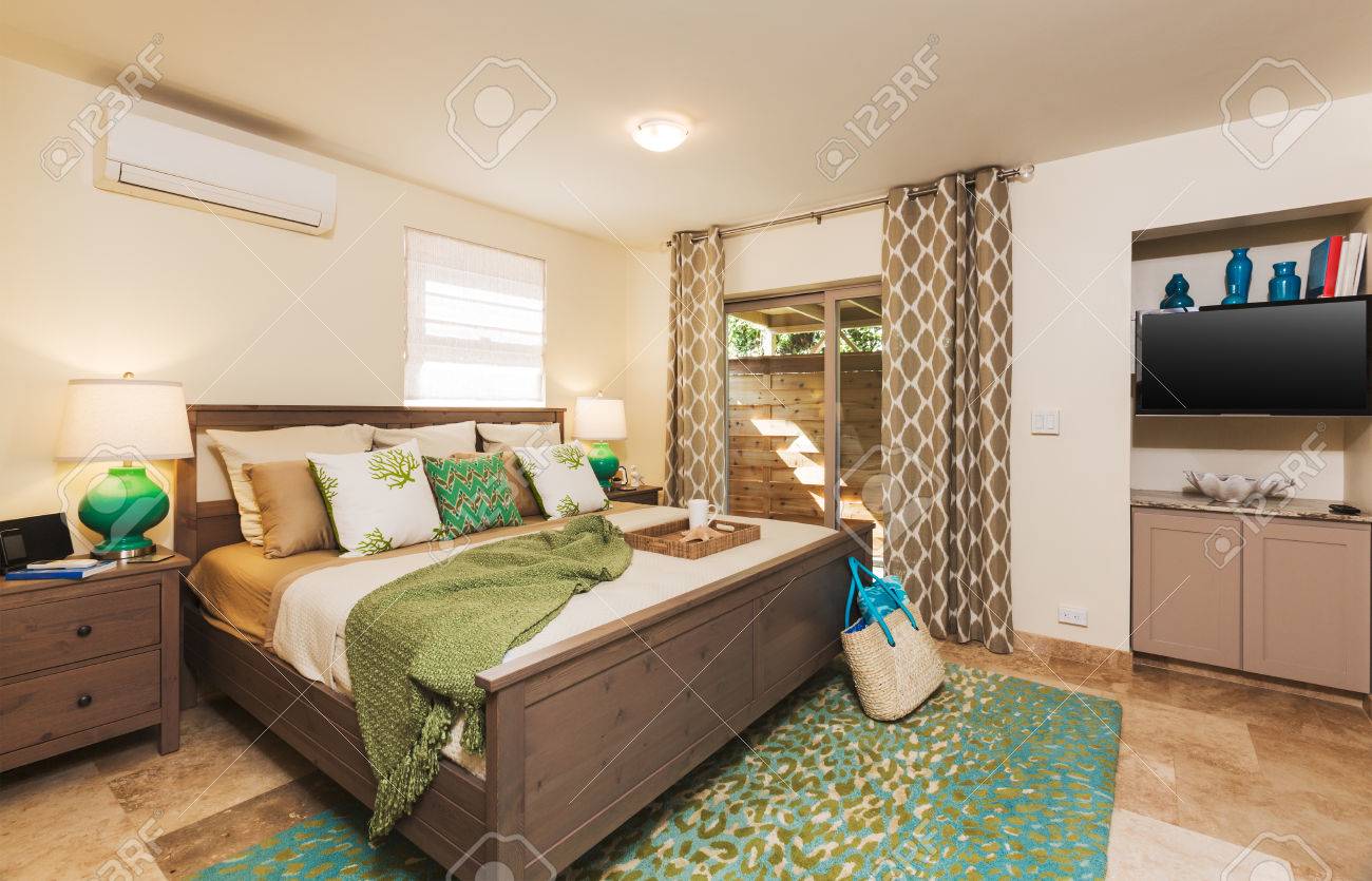 Chambre dans maison contemporaine, design intérieur banque d ...