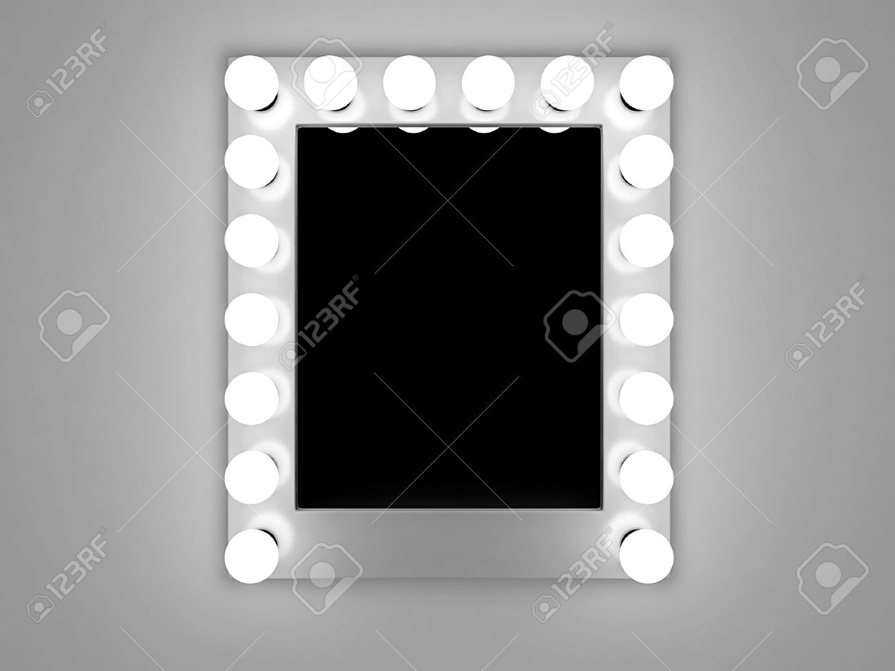 Spiegel met lampen