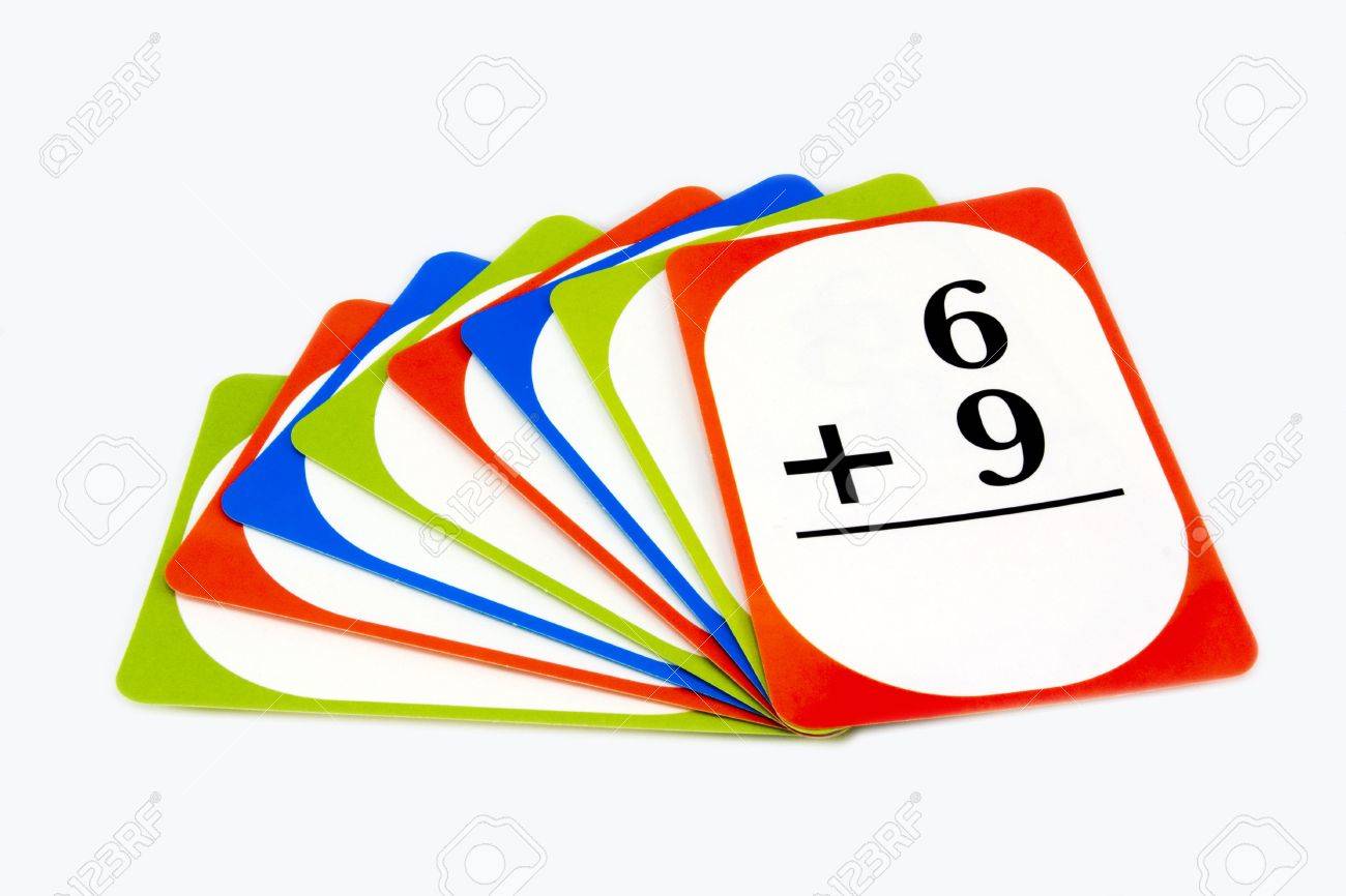 Worksheet Free Math Flash Cards multi colored math flash cards stock photo picture and royalty 4470969