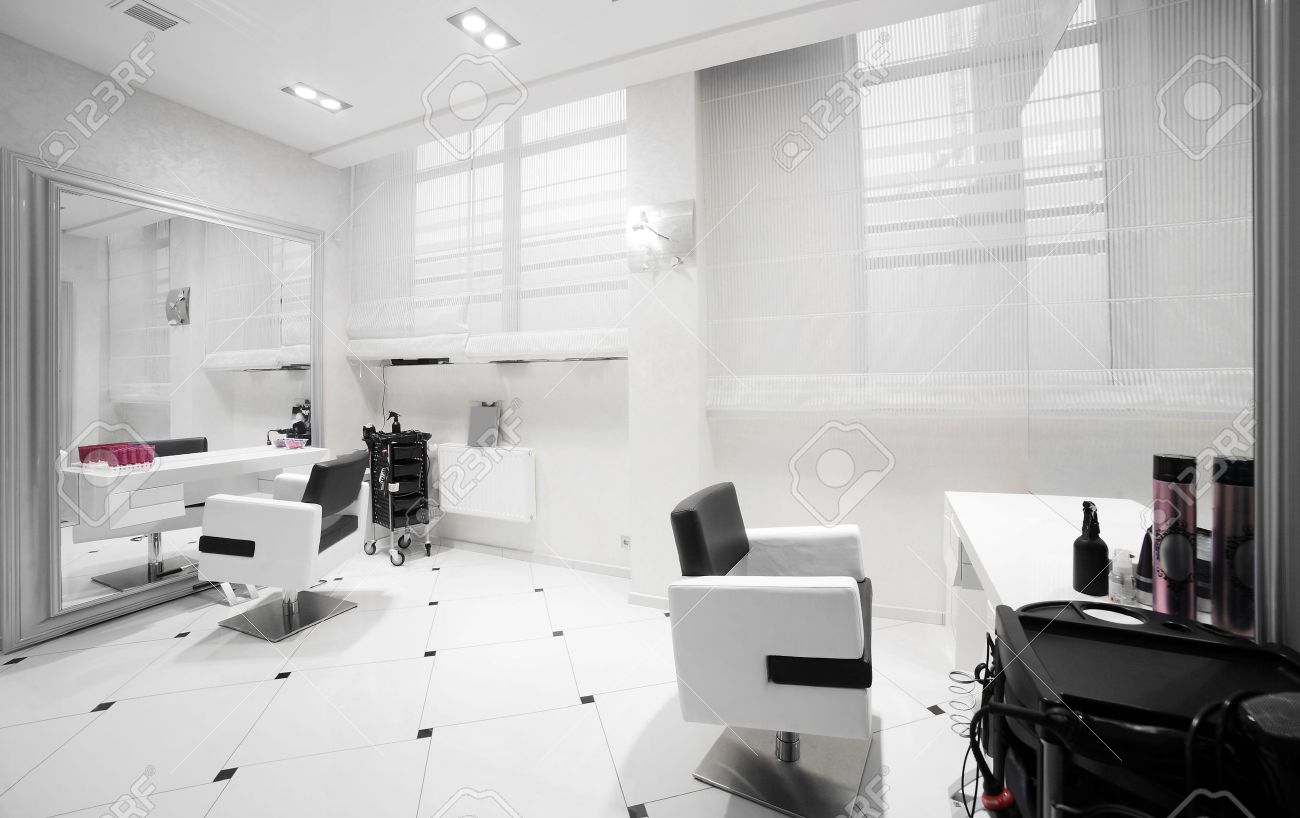Brand new interior of european beauty salon stock photo, picture ... Interior salon