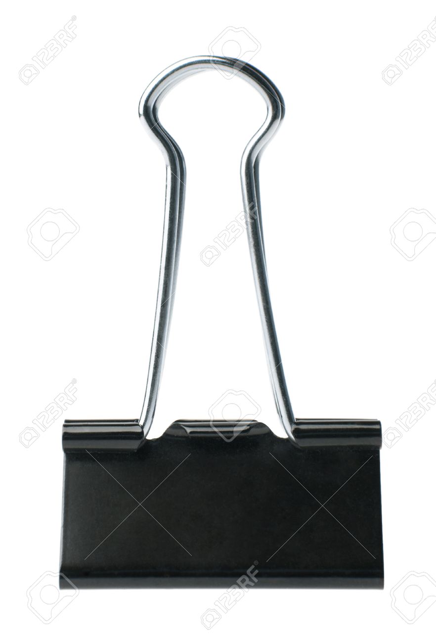 Clip Art Black Paper Clip a black metal paper clip isolated on white background stock photo 36815143