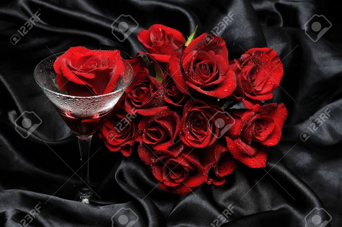 Black And Red Rose