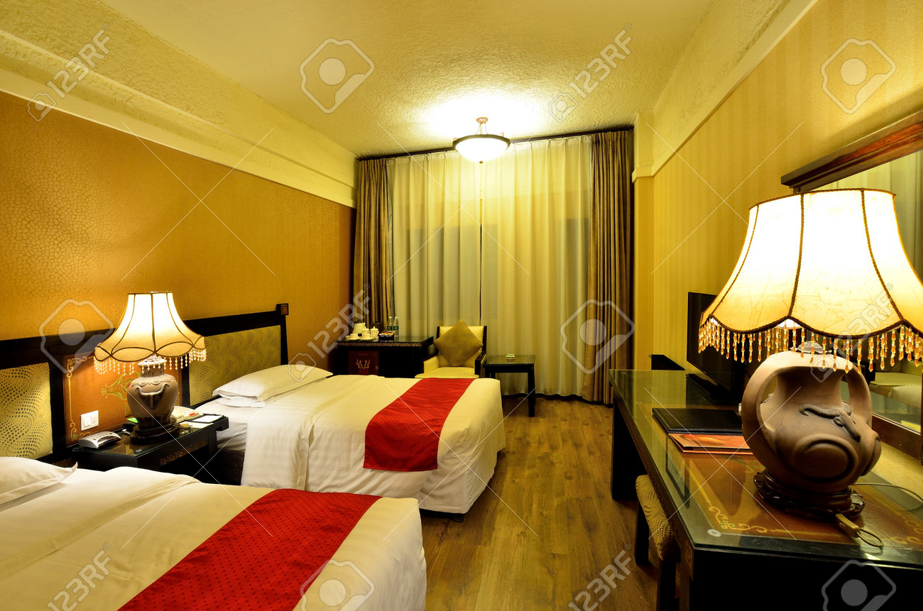 Intérieur de la chambre d'hôtel de luxe banque d'images et photos ...