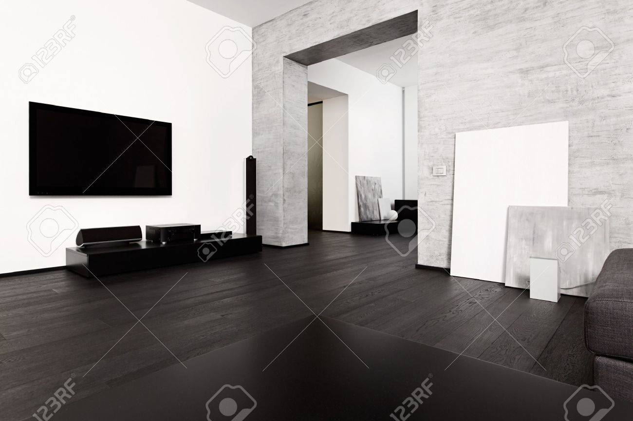 Salon moderne noir et blanc: salon marocain.