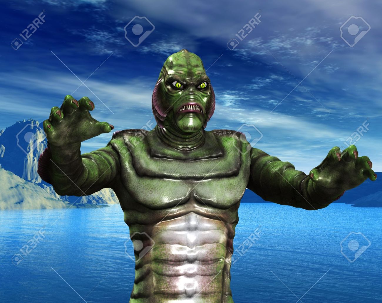 5726536-Un-mostro-di-rettile-che-esce-ac