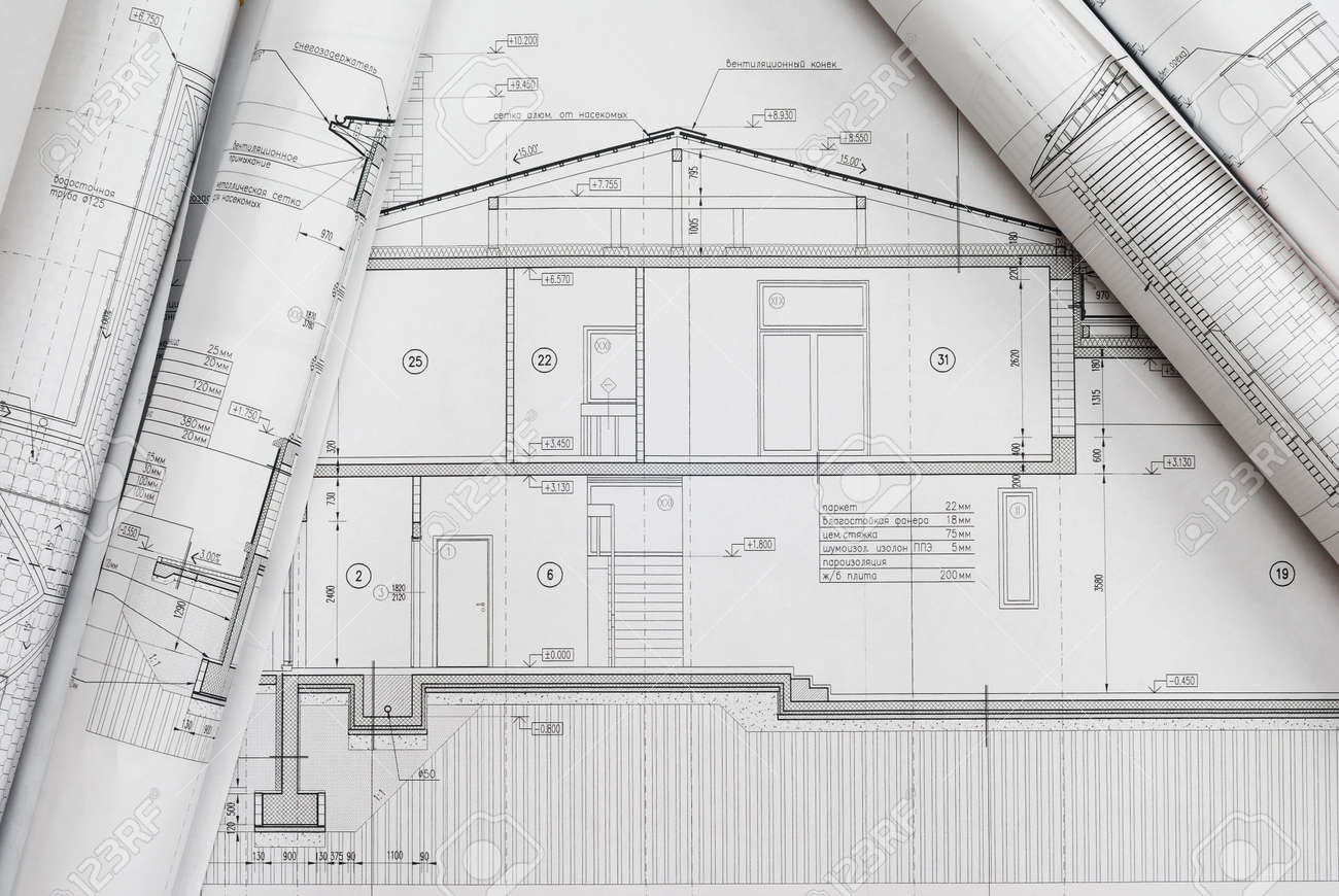 House Plan Blueprints oled Up Stock Photo, Picture nd oyalty ... House Plan Blueprints oled Up Stock Photo, Picture nd oyalty ... - ^