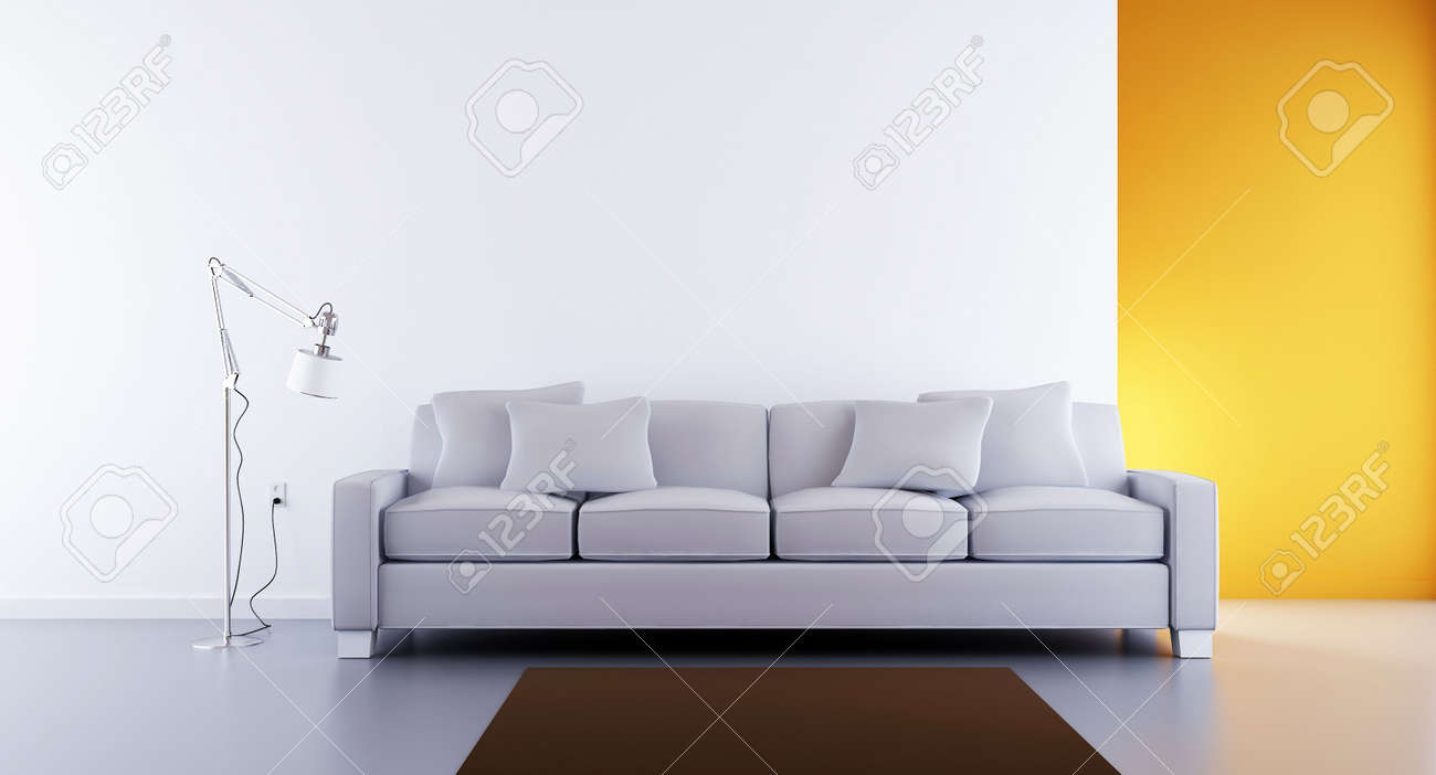 Living Room Living Room Setting living room setting white couch to face a blank wall stock photo wall