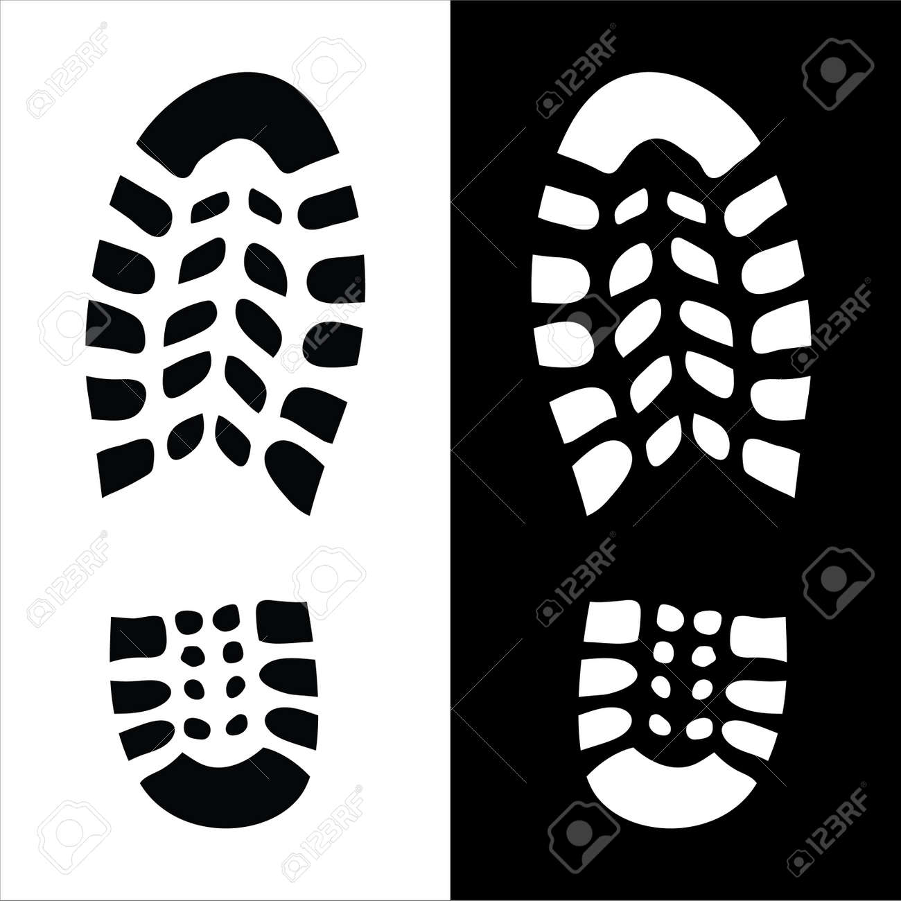 Shoeprint Black White Line Art Coloring Book Colouring Letters