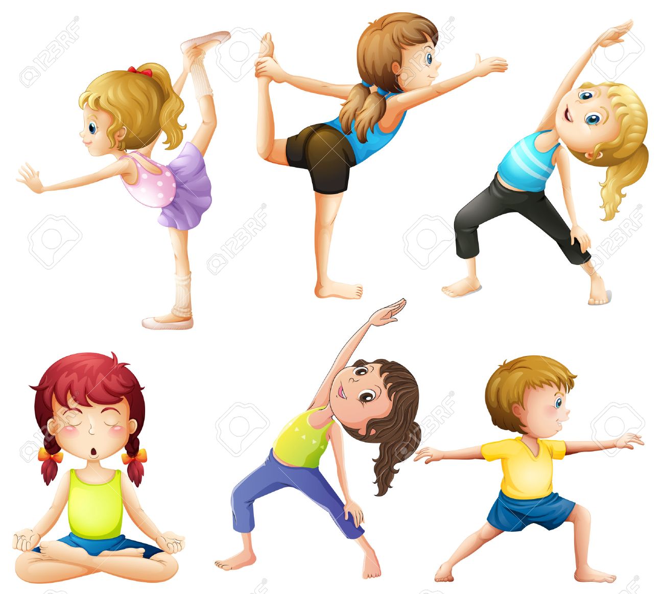 Image result for cartoon images of Yoga warm up