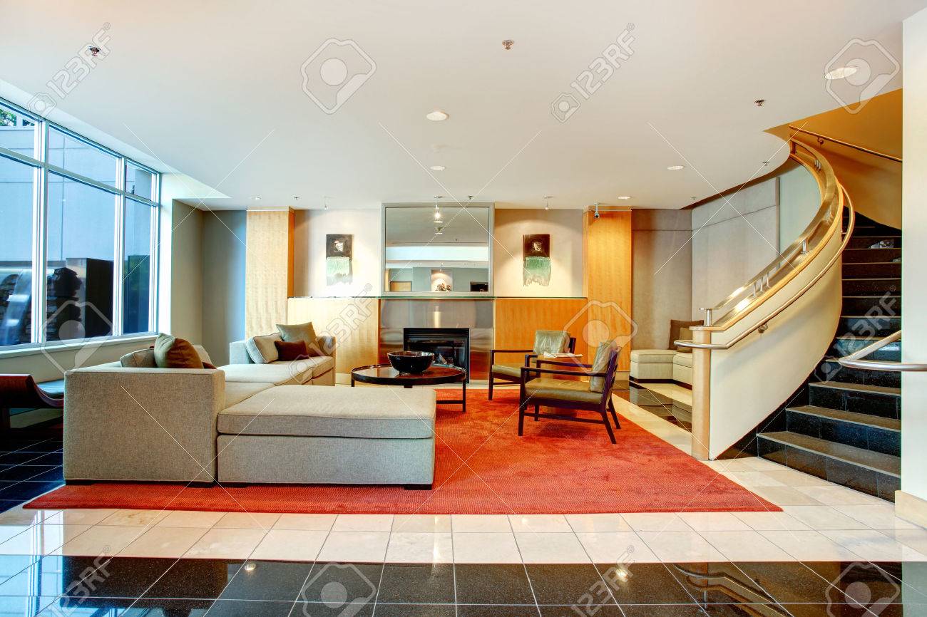 Elegant luxury residential apartments foyer in concord building ...