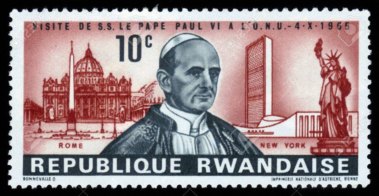 http://previews.123rf.com/images/irisphoto18/irisphoto181308/irisphoto18130800082/21595579-Rwanda-CIRCA-1965-A-stamp-printed-in-Rwanda-showing-Pope-Paul-VI-on-background-St-Peter-s-Square-in--Stock-Photo.jpg