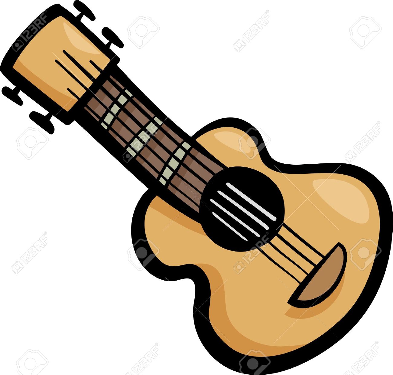 Clip Art Guitar Clip cartoon illustration of acoustic guitar ear clip art royalty free stock vector 21435322