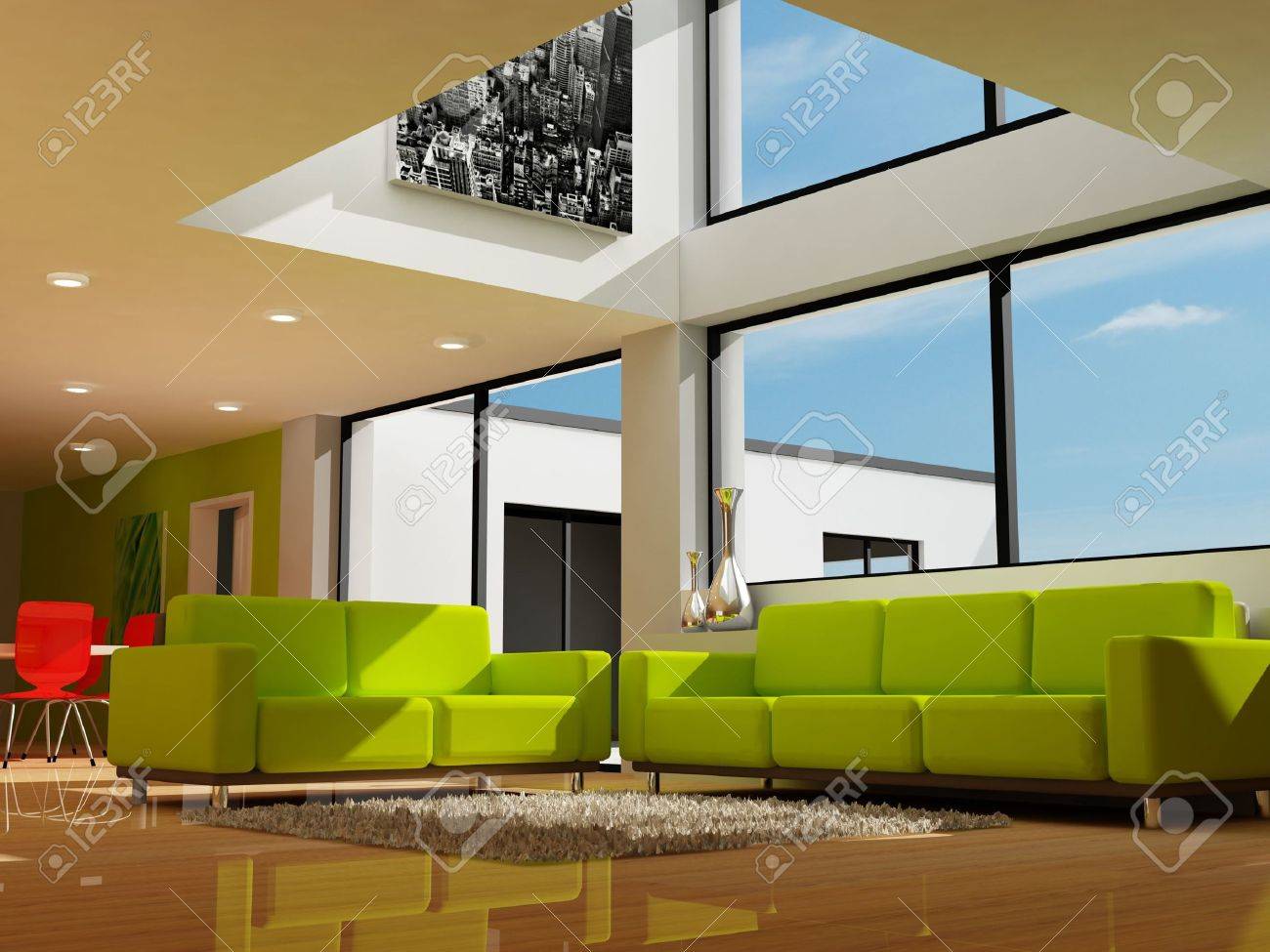 Moderne inneneinrichtung lizenzfreie bilder 5132121