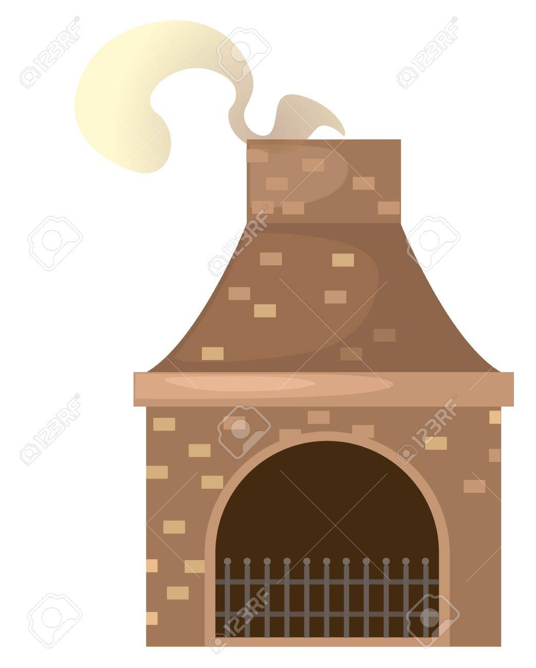 Casa de ladrillo chimenea vector ilustraciones vectoriales, clip ... Chimeneas de ladrillo