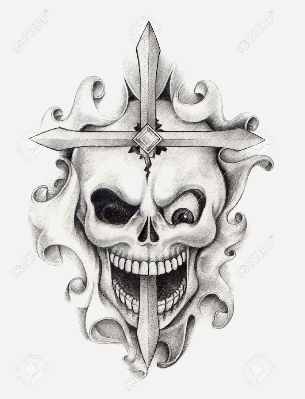 Skulls Drawing Art Tattoo Badass Drawings Skulls Drawing Art Tattoo Badass Drawings
