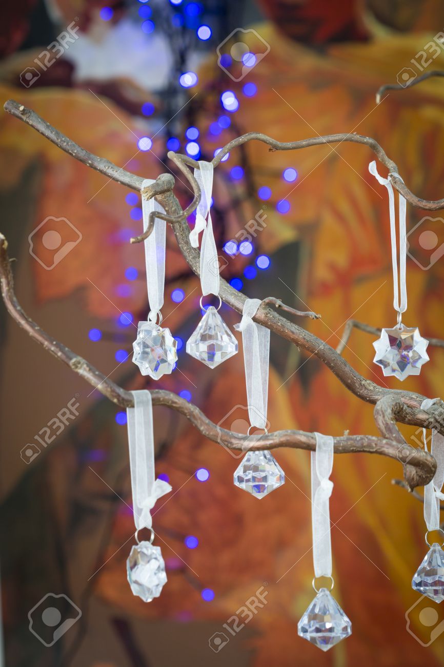 Decorazioni sfaccettato cristallo di natale a forma di goccioline ...