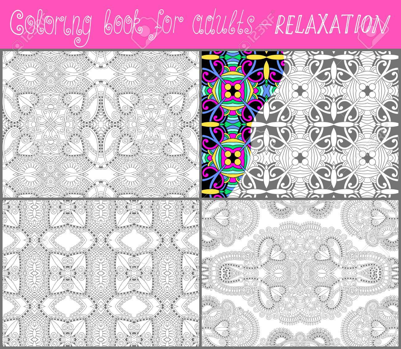 Unique Page De Coloriage Livre Pour Adultes Motif Cachemire De Banque d images unique page de coloriage livre pour adultes motif cachemire de fleur la joie aux enfants plus ¢gés et les adultes coloristes qui