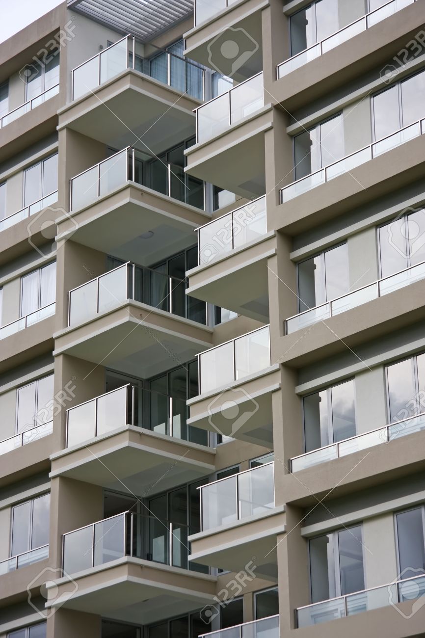 Apartment architecture life photo moderne wohnung grossansicht gebaude aus glas balkone