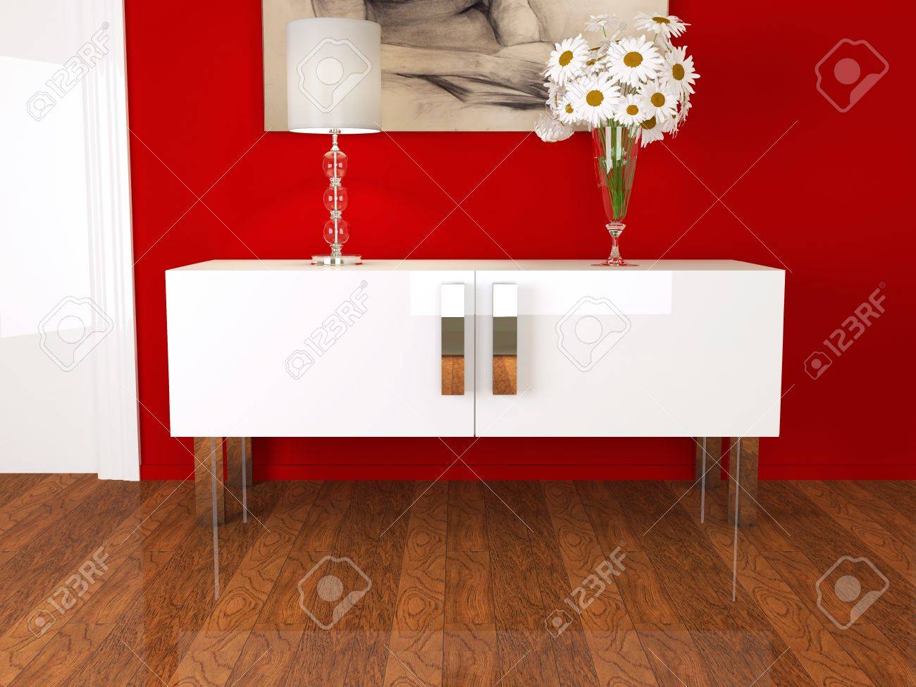 Een deel van een modern interieur, mooie compositie binnen ...