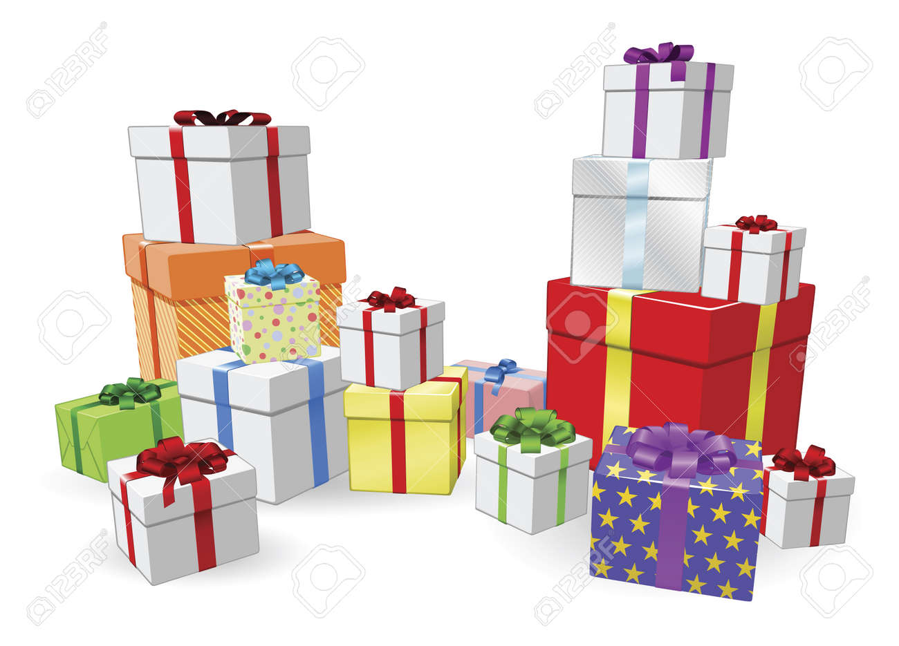 Lots of Christmas Presents Clip Art