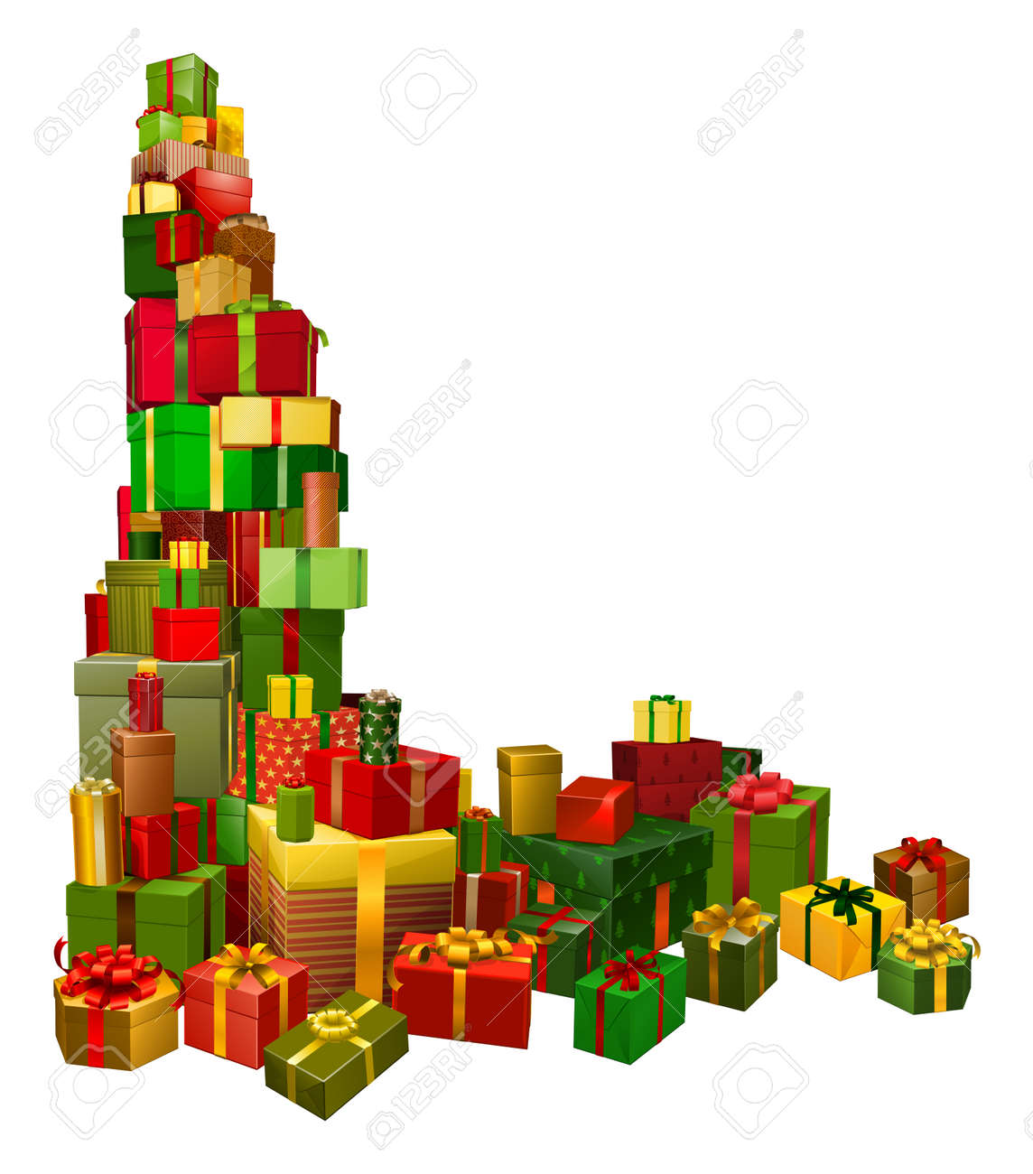 Lots of Christmas Presents Clip Art