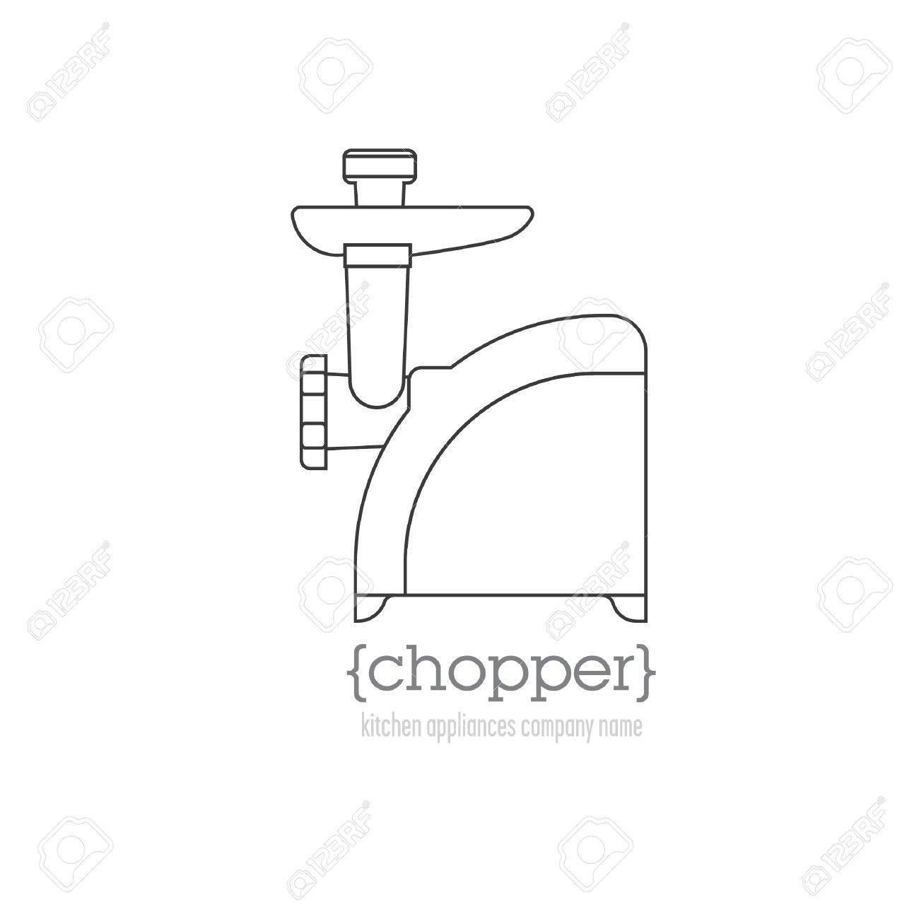 Uncategorized Name Of Kitchen Appliances page template with kitchen appliances mincer space for company name stock vector