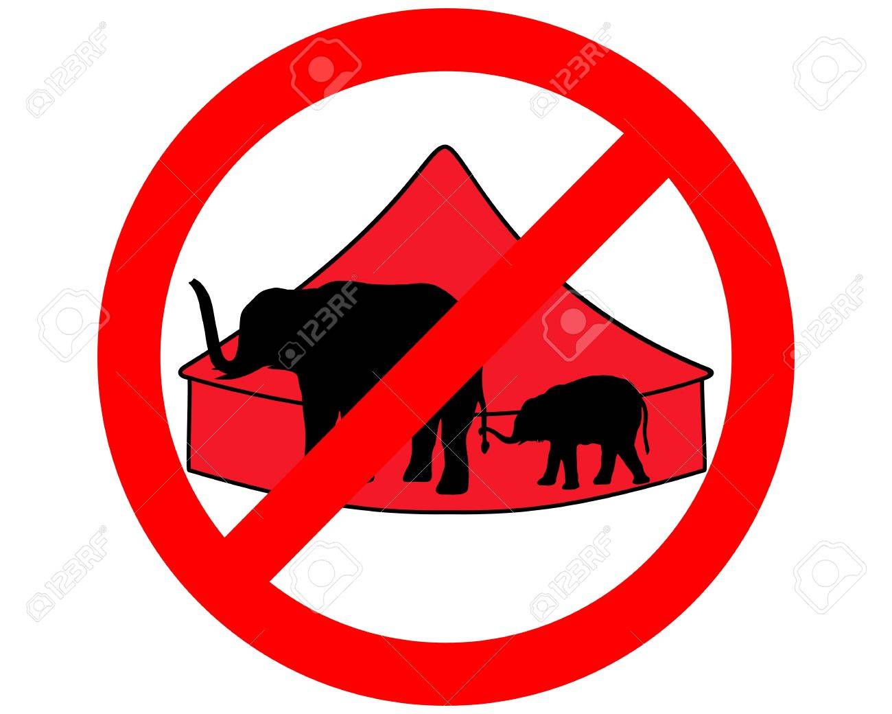 Image result for no circos elefante prohibido