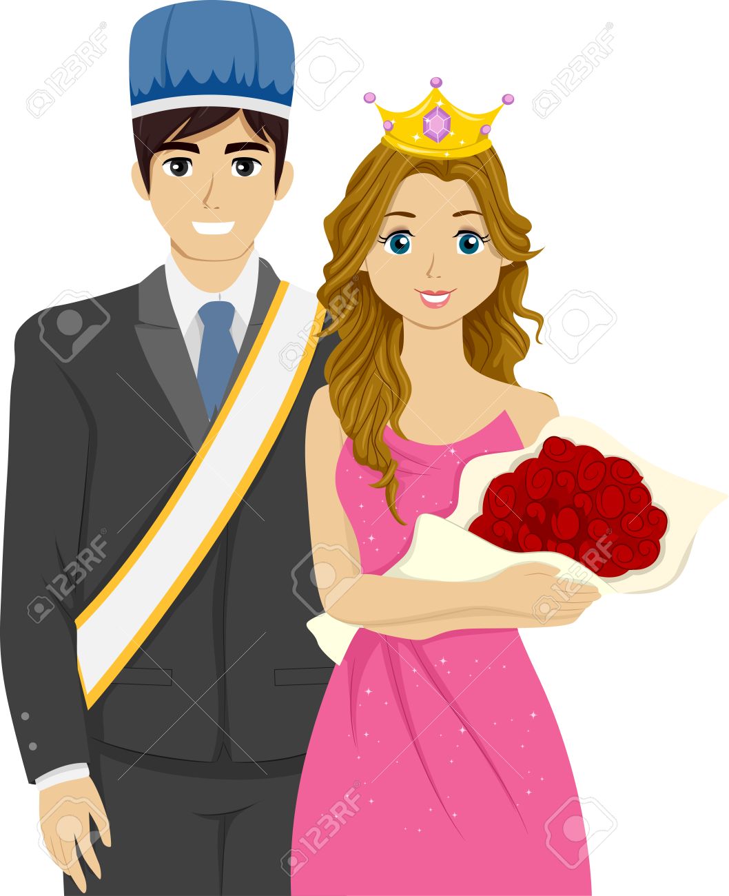 Image result for homecoming king and queen clipart