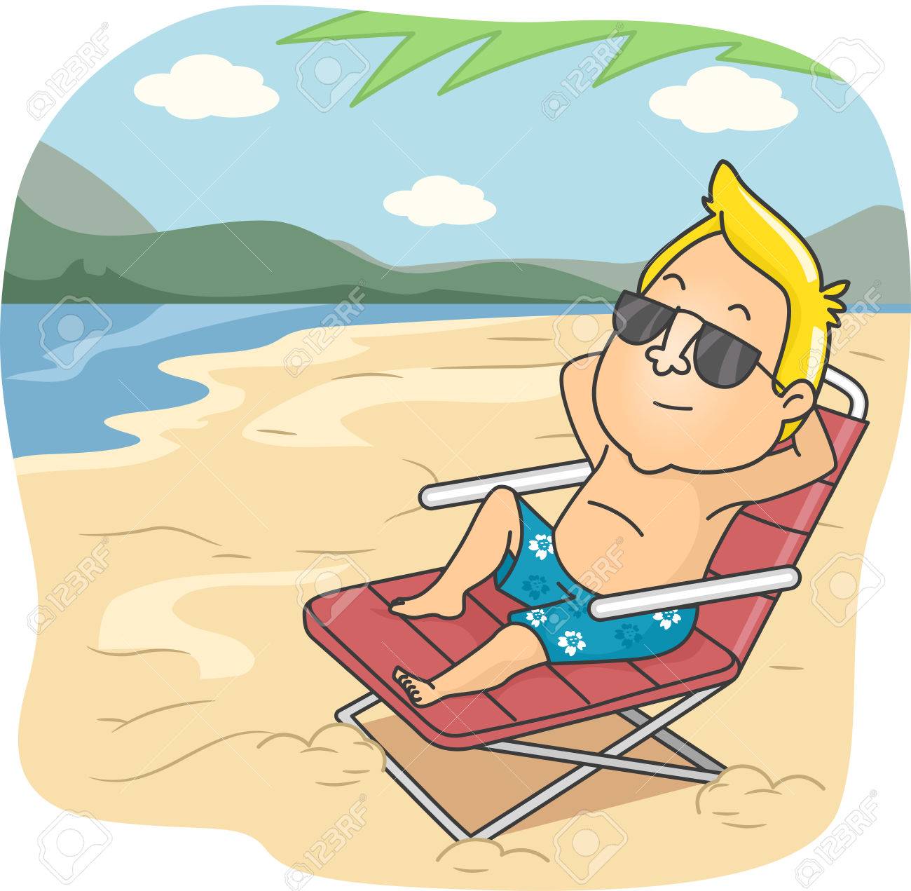 Mann Im Liegestuhl Clipart sdatec.com