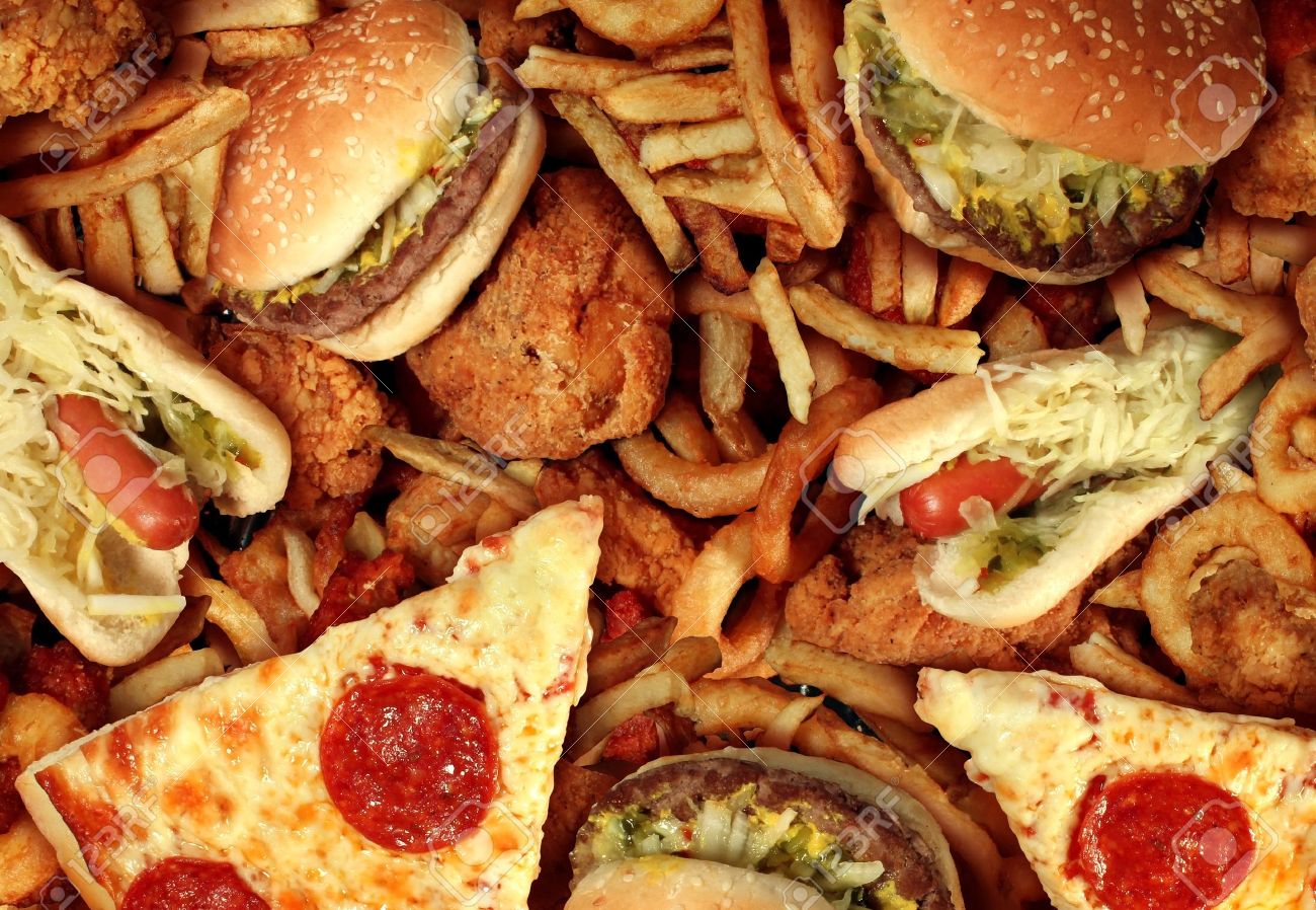 19703988-Fast-food-concept-with-greasy-f