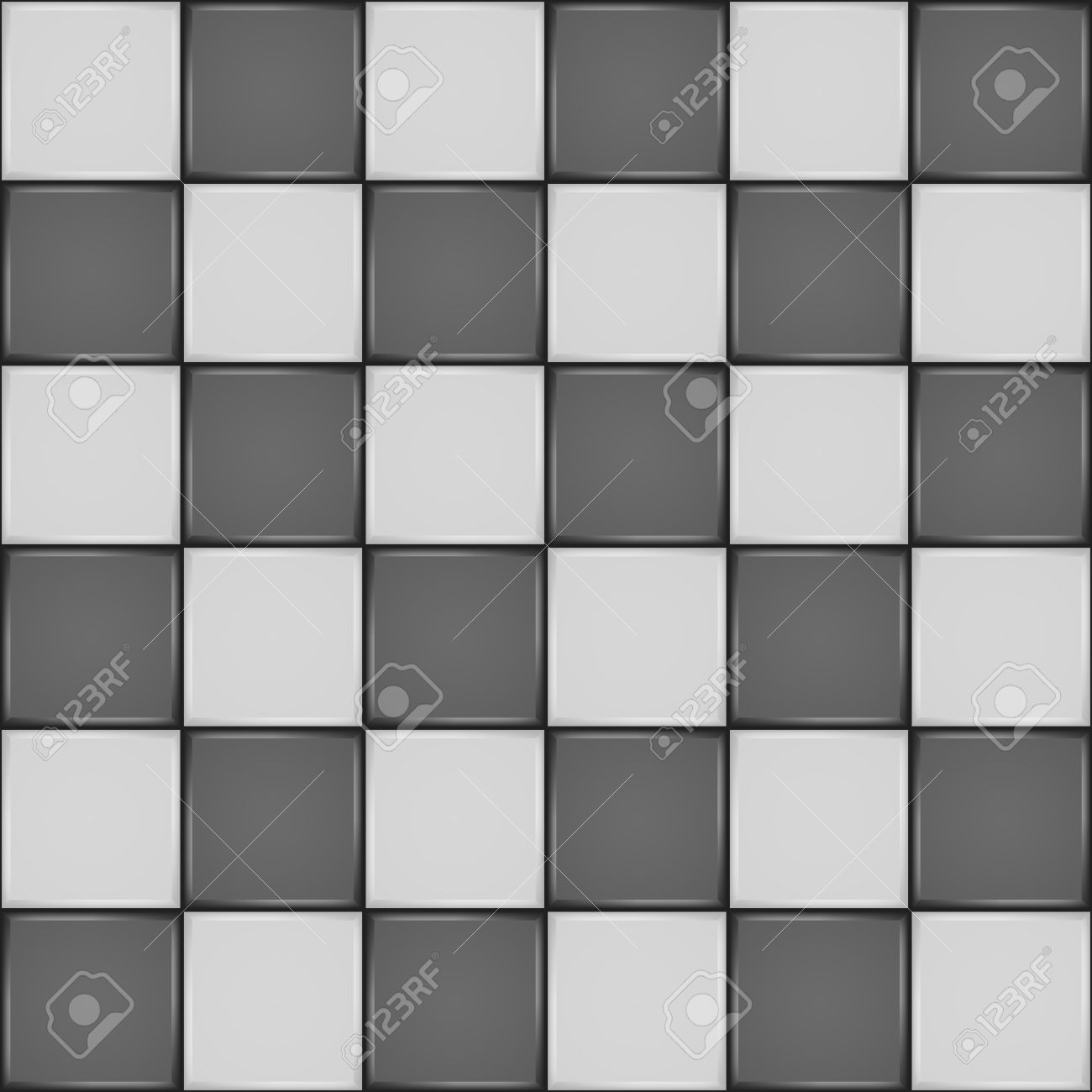 Black And White Ceramic Tile Bathroom Wall Or Floor Seamless ...